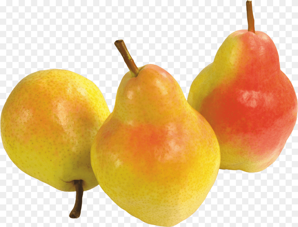 Pear Trio, Food, Fruit, Plant, Produce Free Png Download