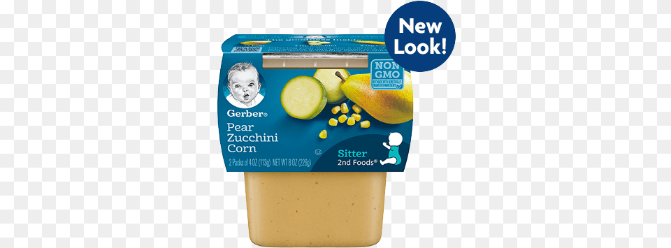 Pear Zucchini Corn Rice Cereal Baby Food, Fruit, Plant, Produce, Person Free Png Download