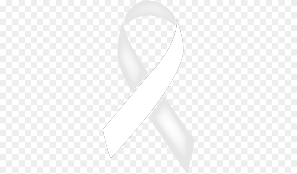 Pearl And White Colored Lung Cancer Ribbon White Cancer Ribbon, Adult, Female, Person, Woman Free Png Download
