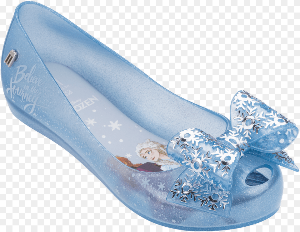 Pearl Blue Glitter Melissa Ultragirl Frozen, Clothing, Footwear, Shoe, High Heel Png