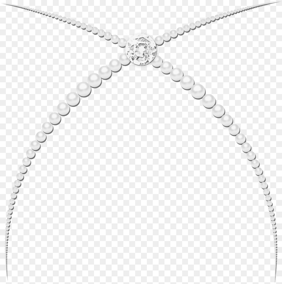 Pearl Decor With Diamond Clipart Chain, Accessories, Jewelry, Necklace, Gemstone Free Png Download