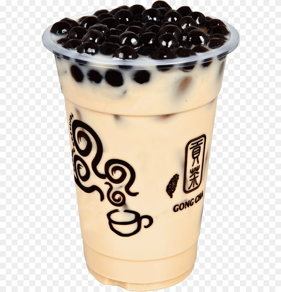 Pearl Fresh Milk Tea Gongcha Pearl Milk Tea, Beverage, Bubble Tea Png Image