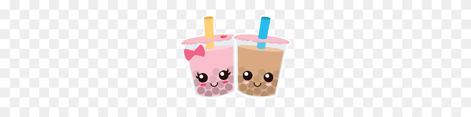 Pearl Milk Tea Boba Line Stickers Line Store, Cream, Dessert, Food, Ice Cream Png Image