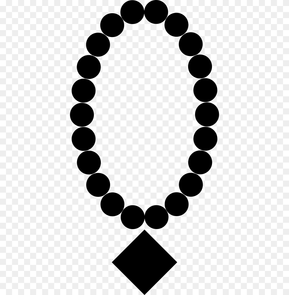 Pearl Necklace With Diamond Pendant Pearl Necklace Clipart Black, Accessories, Jewelry, Stencil, Person Free Transparent Png