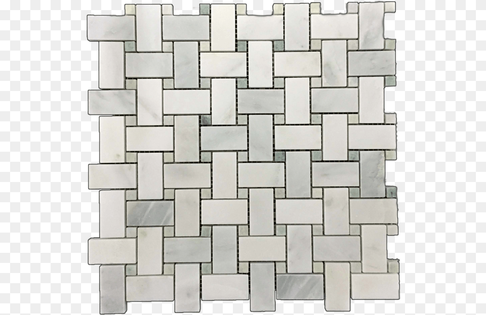 Pearl White Basketweave With Ming Green Dot Mosaic Tile, Pattern, Architecture, Building, Wall Free Transparent Png