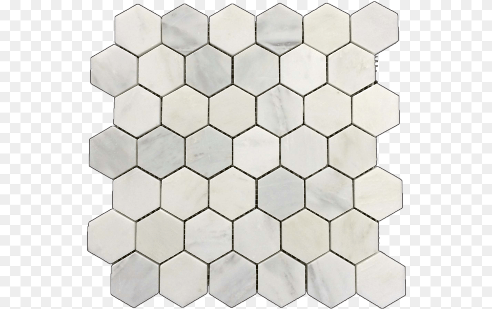 Pearl White Hexagon Pattern, Tile, Floor Png Image