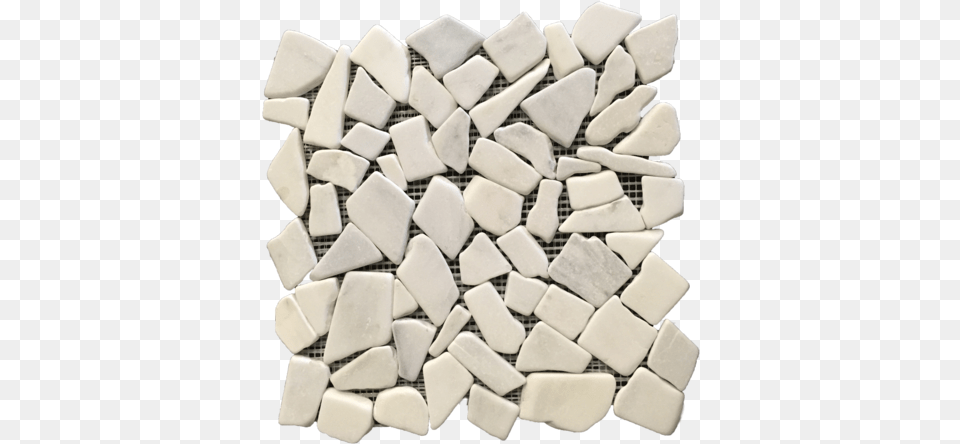 Pearl White Tumbled Stone Mosaic Tile Free Png Download