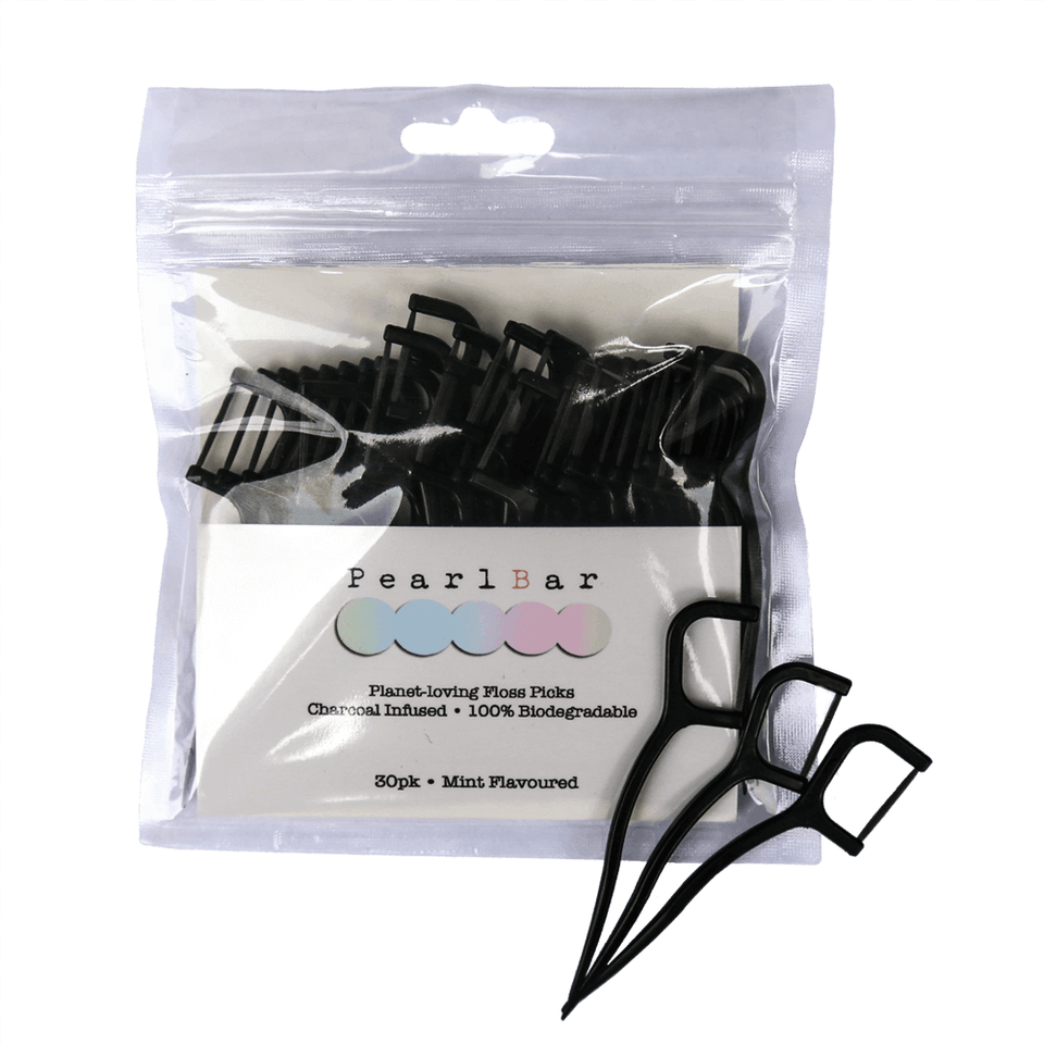 Pearlbar Biodegradable Charcoal Floss Picks 30 Pack Eco Friendly Floss Picks, Adapter, Electronics Png