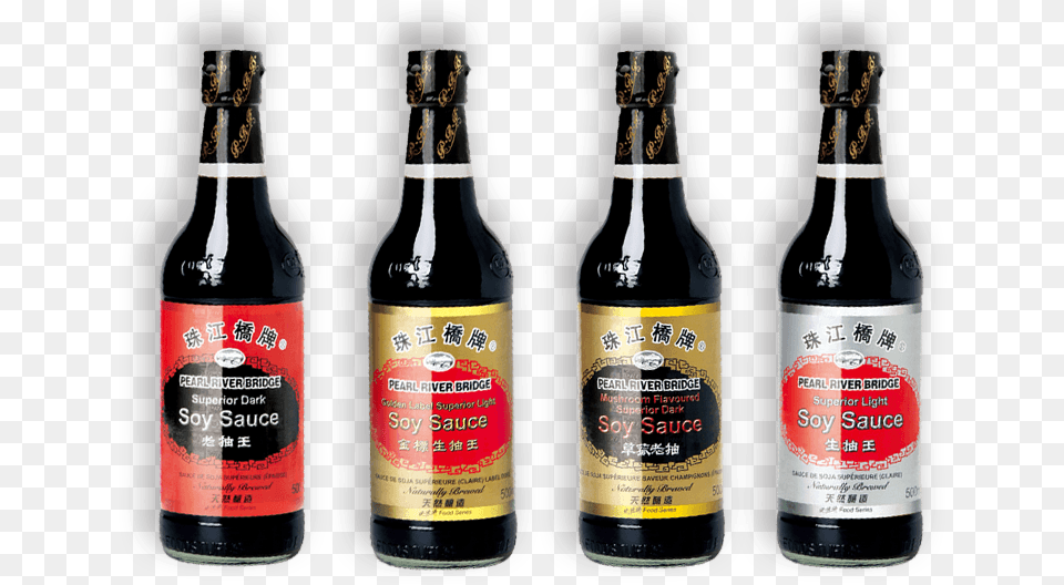 Pearlriverbridge Soy Sauce Pearl River Bridge Dark, Alcohol, Beer, Beverage, Bottle Png