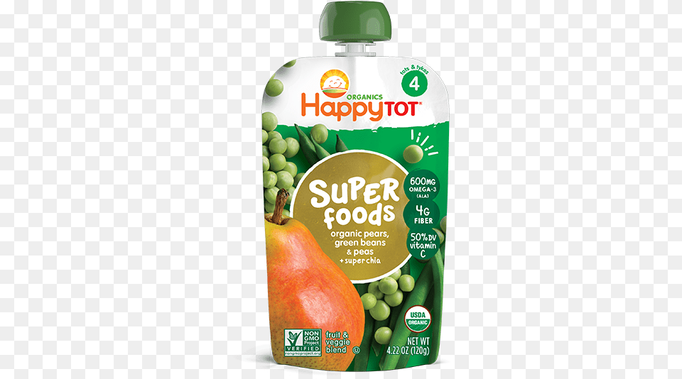 Pears Green Beans Amp Peas Super Chiaclass Fotorama Happy Tot Super Food, Produce, Fruit, Plant, Ketchup Free Transparent Png