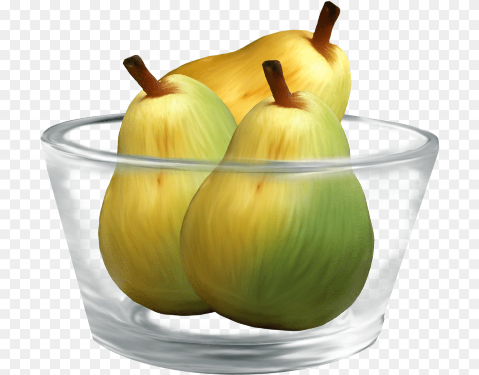 Pears In A Glass Bowl Clipart Bowl Of Pears Clip Art, Food, Fruit, Plant, Produce Free Transparent Png