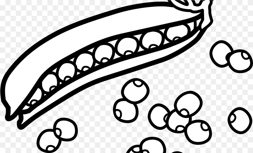 Peas Cliparts Peas Black And White, Food, Produce, Pea, Plant Png Image