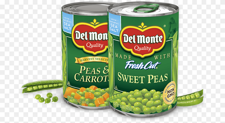 Peas Del Monte Sweet Peas, Tin, Can, Food, Pea Png