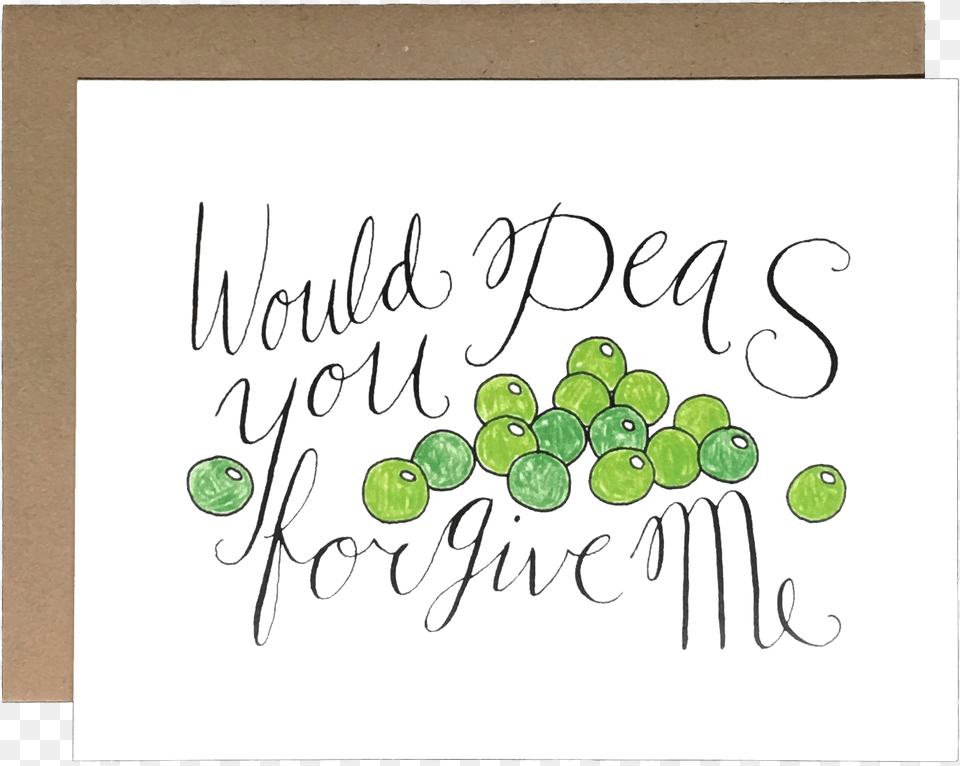 Peas Forgive Me Illustration, Text, Handwriting Free Png