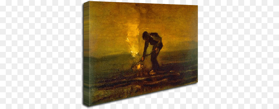 Peasant Burning Weeds, Art, Painting, Person Png Image