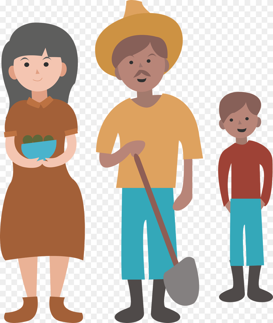 Peasants Family Clipart, Baby, Male, Hat, Person Free Transparent Png