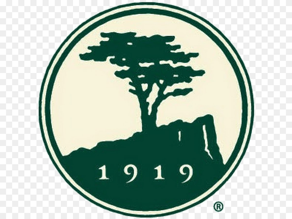 Pebble Beach Logo Pebble Beach Golf Course, Plate, Plant, Tree Free Png