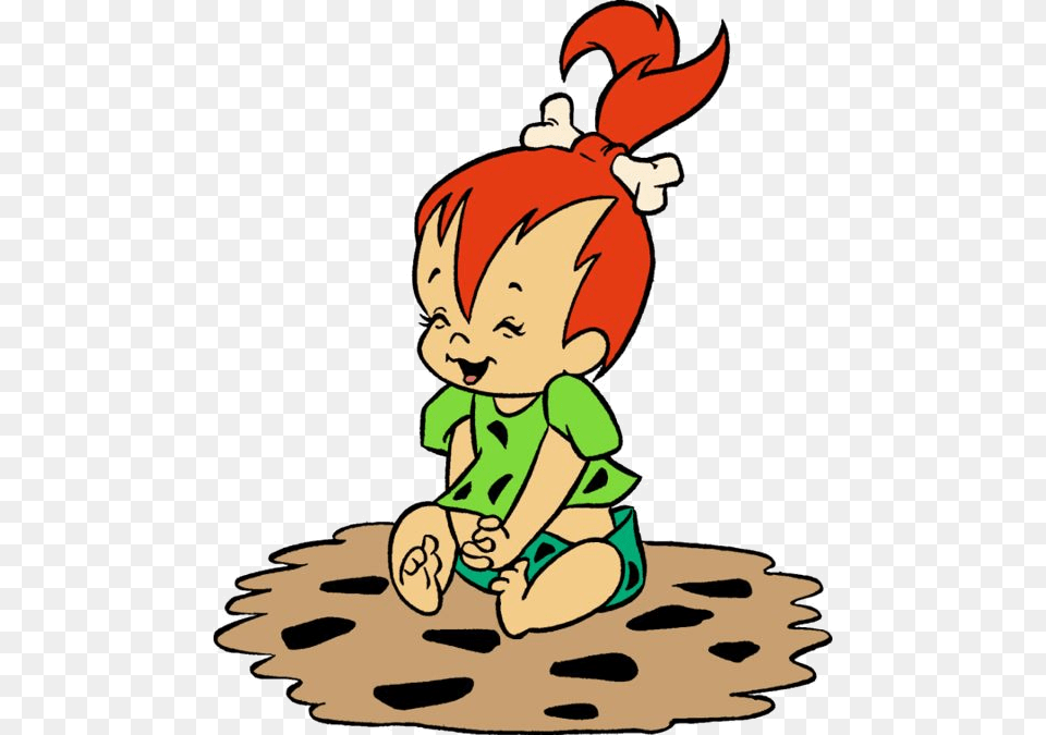 Pebbles Flintstone, Kneeling, Person, Baby, Cartoon Free Png