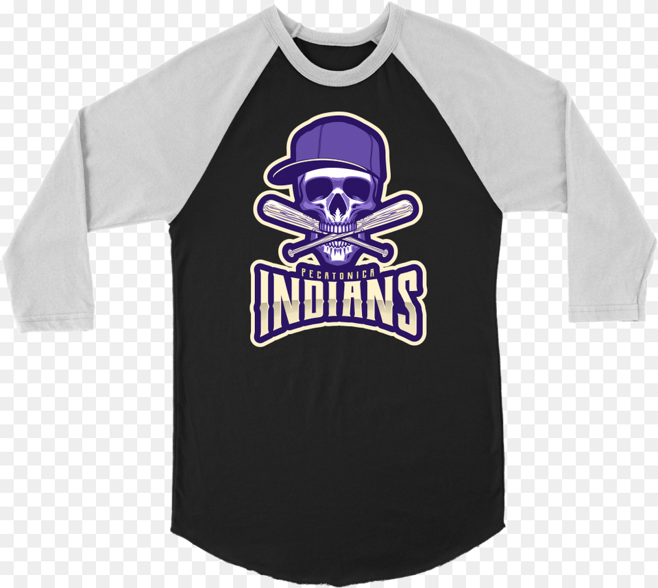 Pecatonica Indians Baseball Skull Design Jesus Vs T Shirt, Clothing, Long Sleeve, Sleeve, T-shirt Free Transparent Png