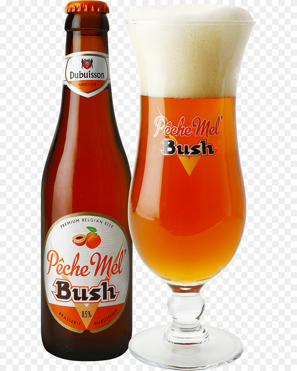Peche Mel Bush, Alcohol, Beer, Beverage, Glass Png