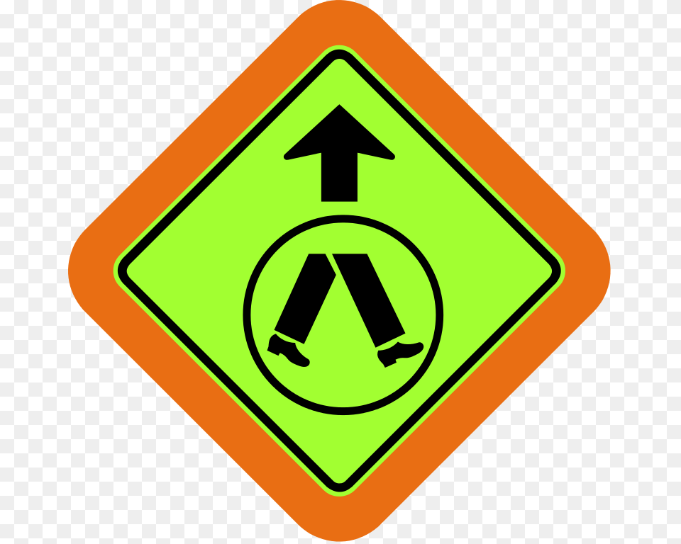 Pedestrian Crossing Sign Australia, Symbol, Road Sign Free Png Download