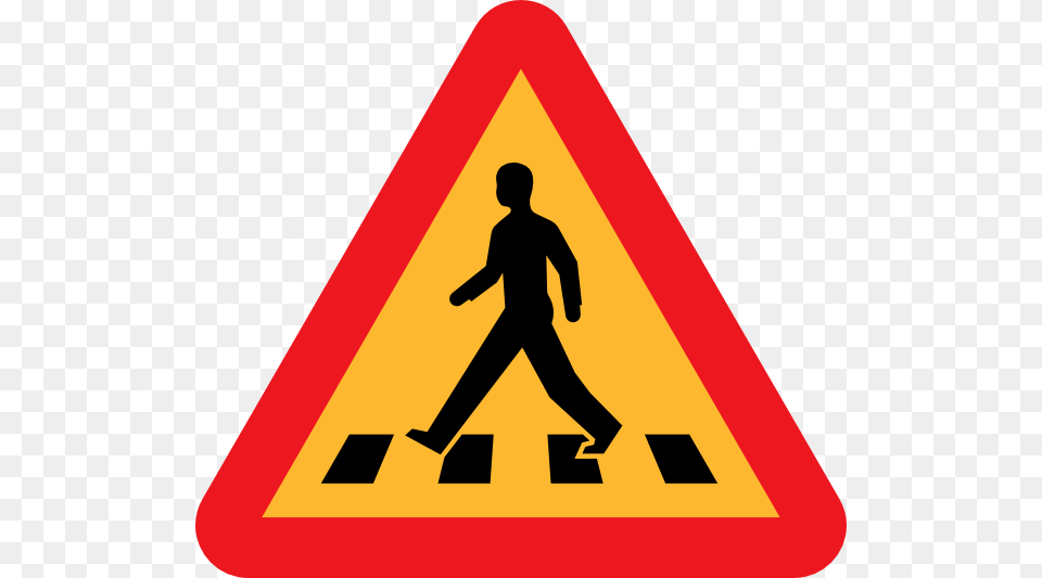 Pedestrian Crossing Sign Clip Art, Symbol, Adult, Male, Man Free Png