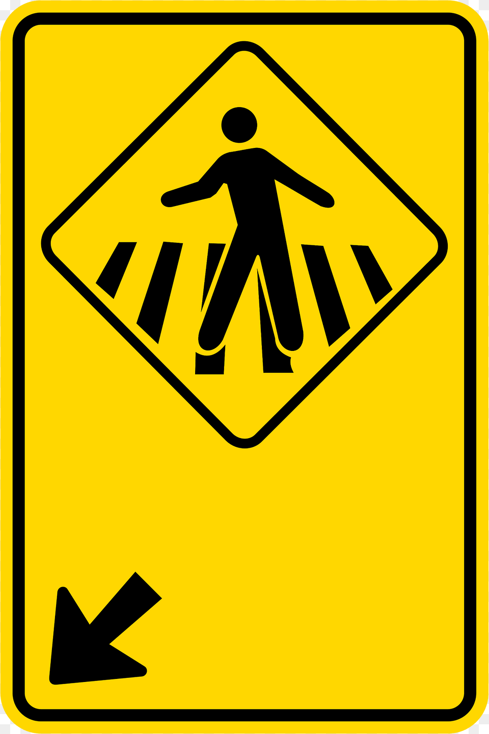 Pedestrian Crossing Sign In Brazil Clipart, Symbol, Road Sign, Person Free Png