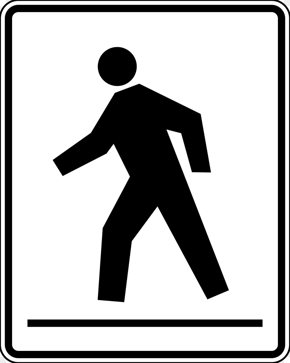 Pedestrian Crossing Sign In British Columbia Clipart, Silhouette, Symbol, Gas Pump, Machine Png Image