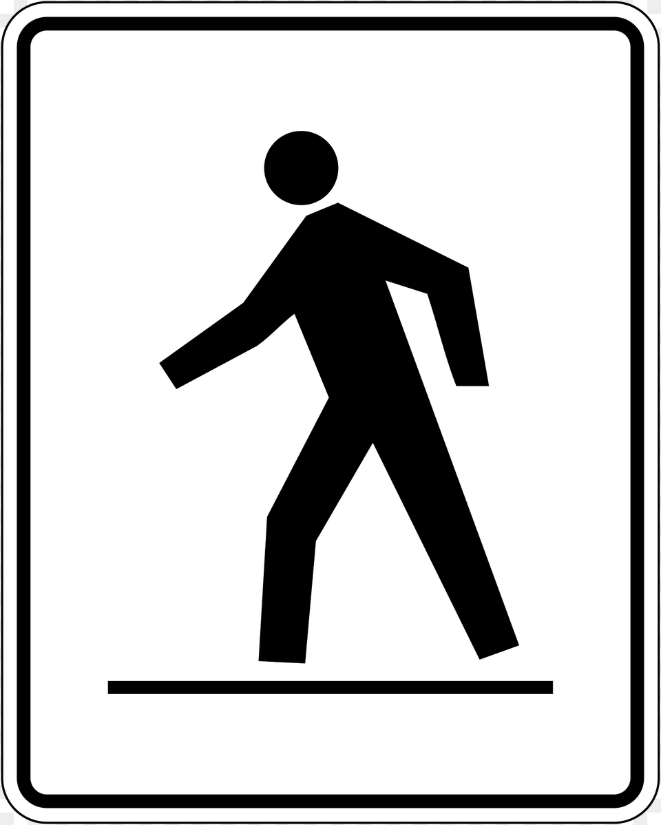 Pedestrian Crossing Sign In Canada Clipart, Symbol, Adult, Male, Man Png