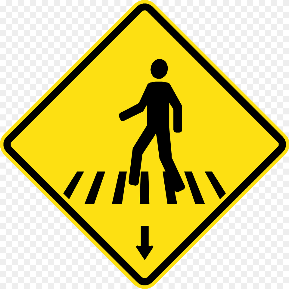 Pedestrian Crossing Sign In Chile Clipart, Symbol, Adult, Male, Man Free Png Download