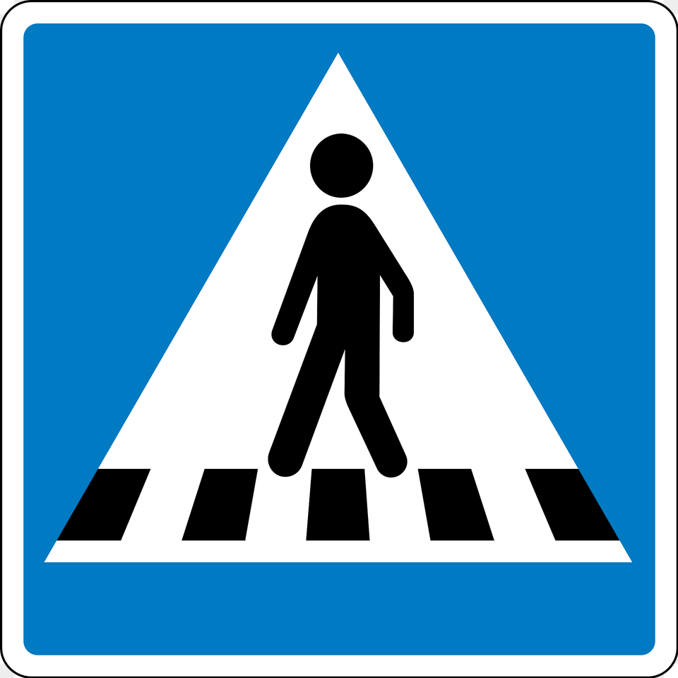 Pedestrian Crossing Sign In Denmark Clipart, Road, Tarmac, Zebra Crossing, Symbol Free Transparent Png