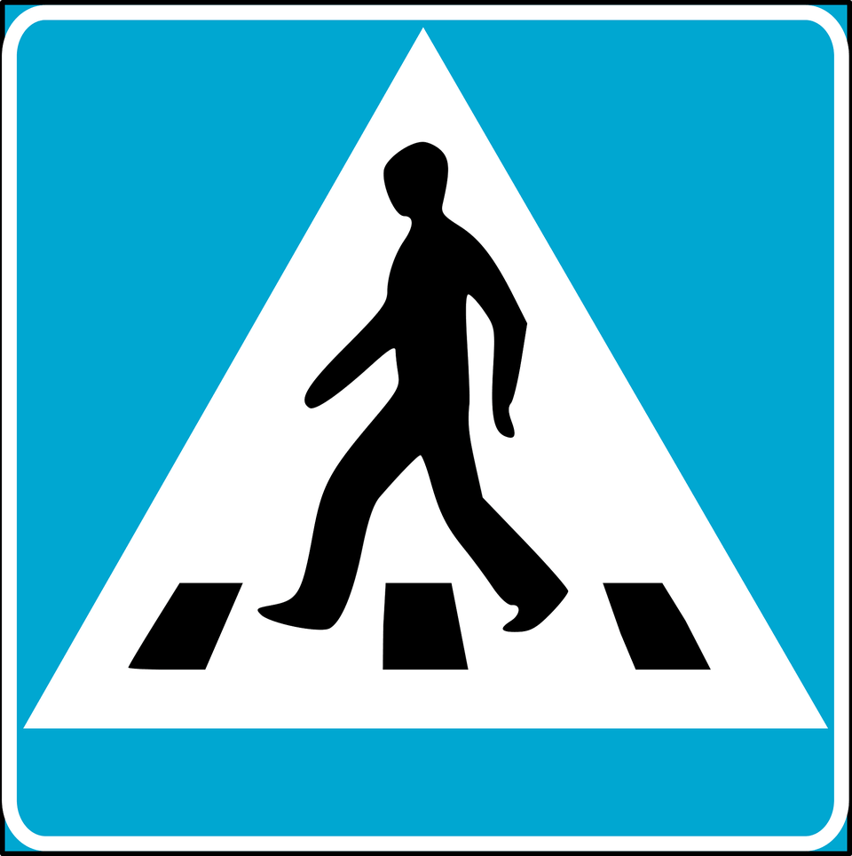 Pedestrian Crossing Sign In Estonia Clipart, Adult, Male, Man, Person Free Png Download