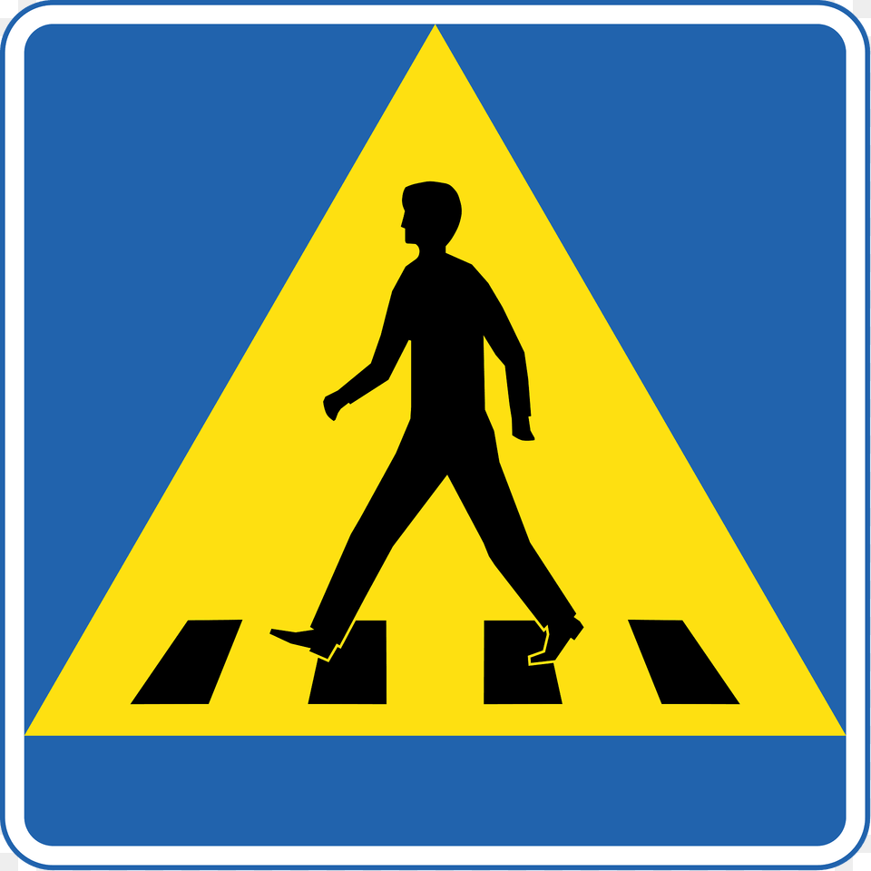 Pedestrian Crossing Sign In Iceland Clipart, Symbol, Adult, Male, Man Free Transparent Png