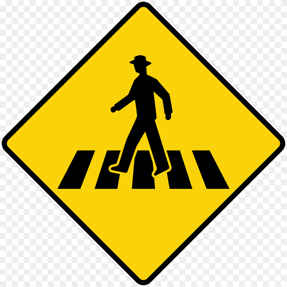 Pedestrian Crossing Sign In Liberia Clipart, Symbol, Adult, Male, Man Png Image
