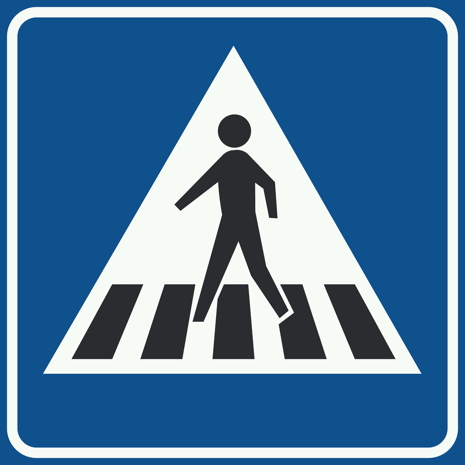 Pedestrian Crossing Sign In Netherlands Clipart, Road, Tarmac, Zebra Crossing, Adult Png Image