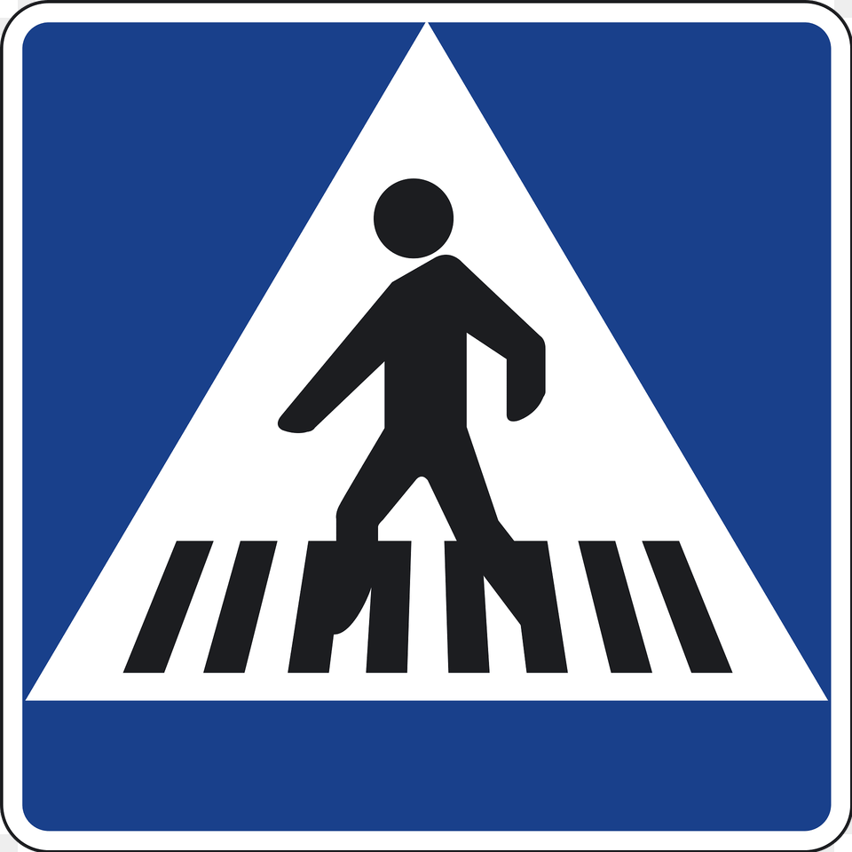 Pedestrian Crossing Sign In Spain Clipart, Road, Tarmac, Symbol, Adult Free Png Download