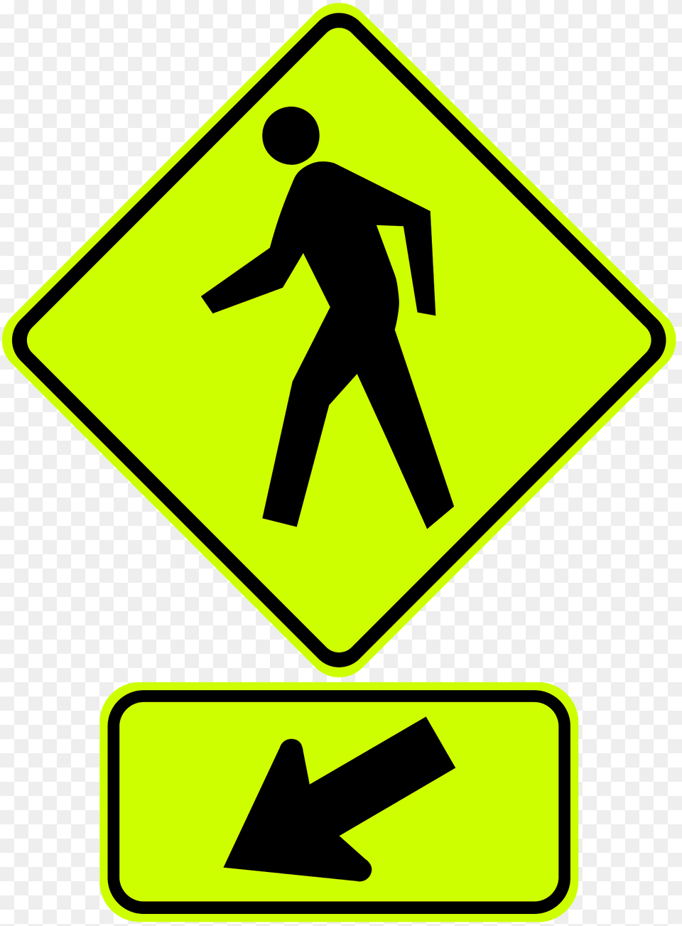 Pedestrian Crossing Sign In United States Clipart, Symbol, Road Sign, Adult, Male Png
