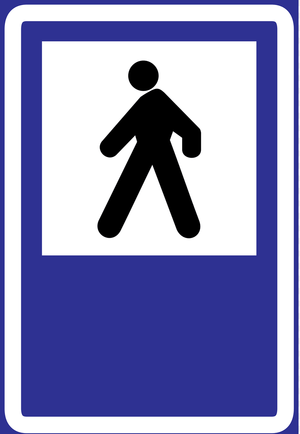 Pedestrian Crossing Sign In Uruguay Clipart, Symbol, Person, Road Sign Png