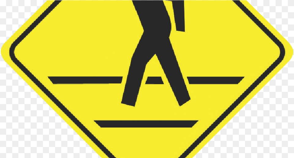 Pedestrian Crosswalk Sign Clipart Download Person Walking Road Sign Meaning, Symbol, Road Sign, Adult, Male Png