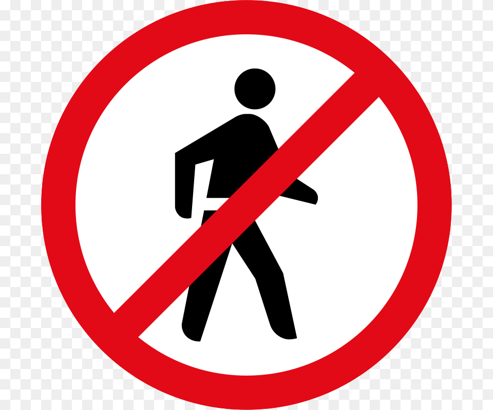 Pedestrian Prohibited Sign Signs R Us, Symbol, Road Sign Png