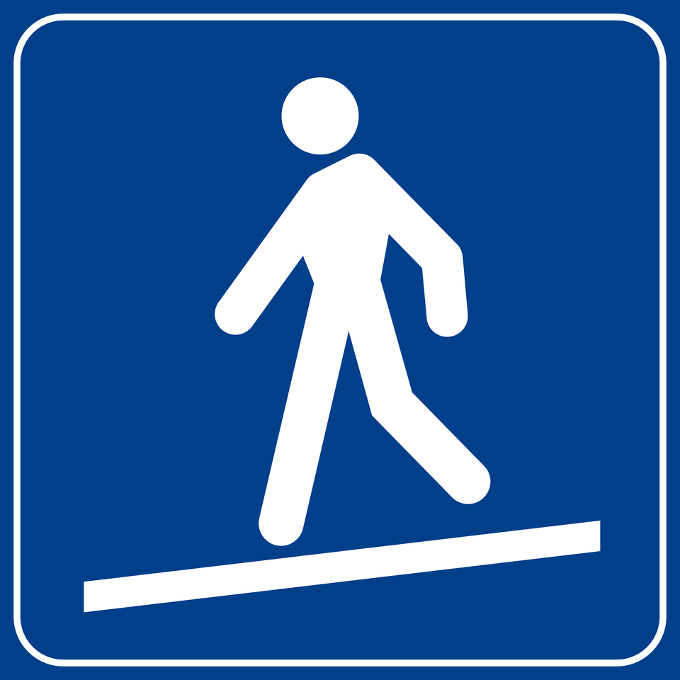 Pedestrian Ramp Clipart, Sign, Symbol, Road Sign Free Png Download