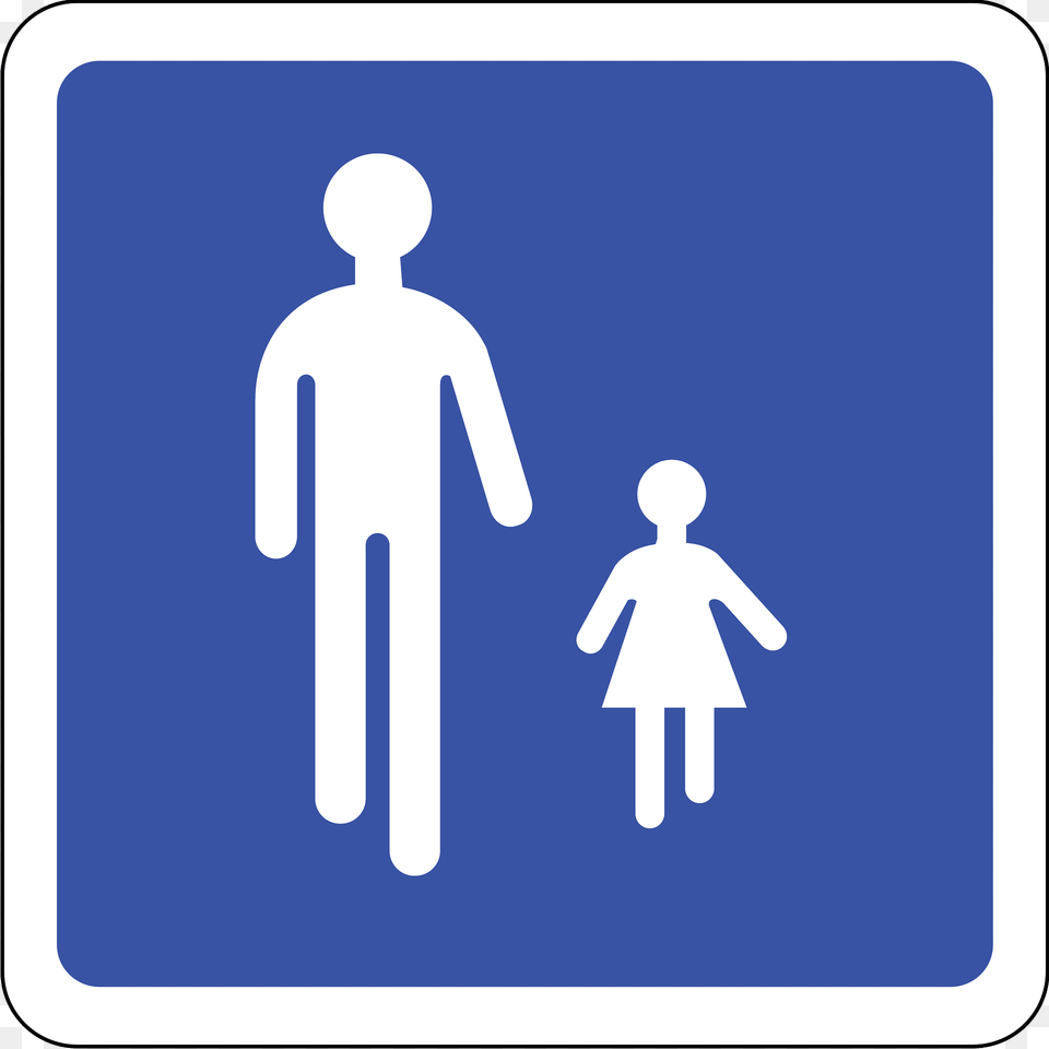 Pedestrian Zone Sign In France Clipart, Symbol, Road Sign, Baby, Person Free Png