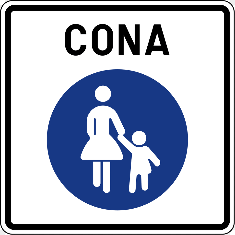 Pedestrian Zone Sign In Slovenia Clipart, Symbol, Road Sign Free Transparent Png
