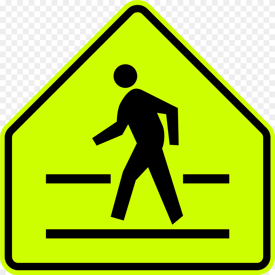 Pedestrians Crossing Ahead Sign In Philippines Clipart, Symbol, Road Sign, First Aid, Adult Free Png Download