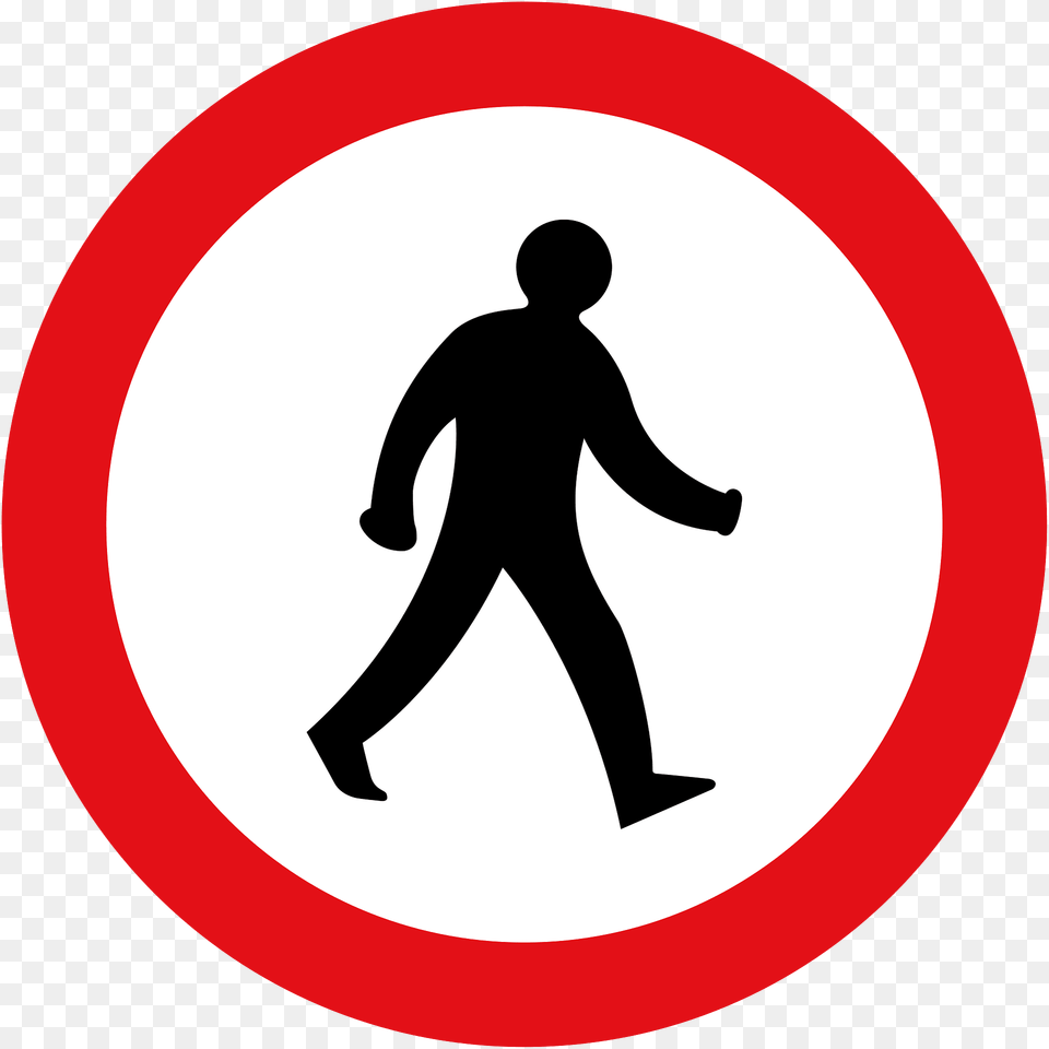 Pedestrians Prohibited Clipart, Sign, Symbol, Adult, Male Free Transparent Png
