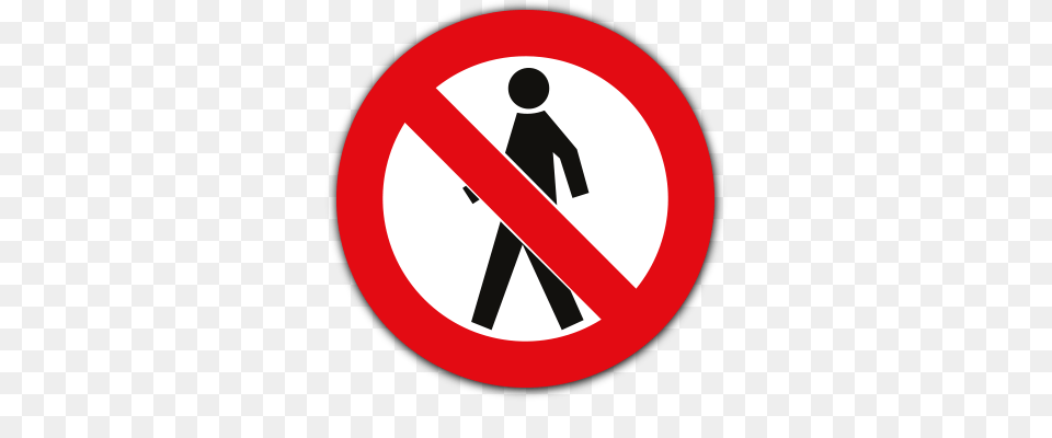 Pedestrians Prohibited Safety Sign Spear Labels Alberton, Symbol, Road Sign Free Png