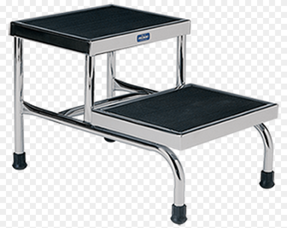 Pedigo P 18 Double Step Stool Chrome Stool, Coffee Table, Furniture, Table, Desk Png