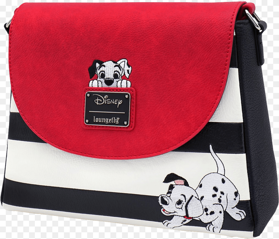 Peeking Puppy Striped 10 Faux Leather Crossbody Bag Loungefly Disney 101 Dalmatians, Accessories, Purse, Handbag, Mammal Png Image