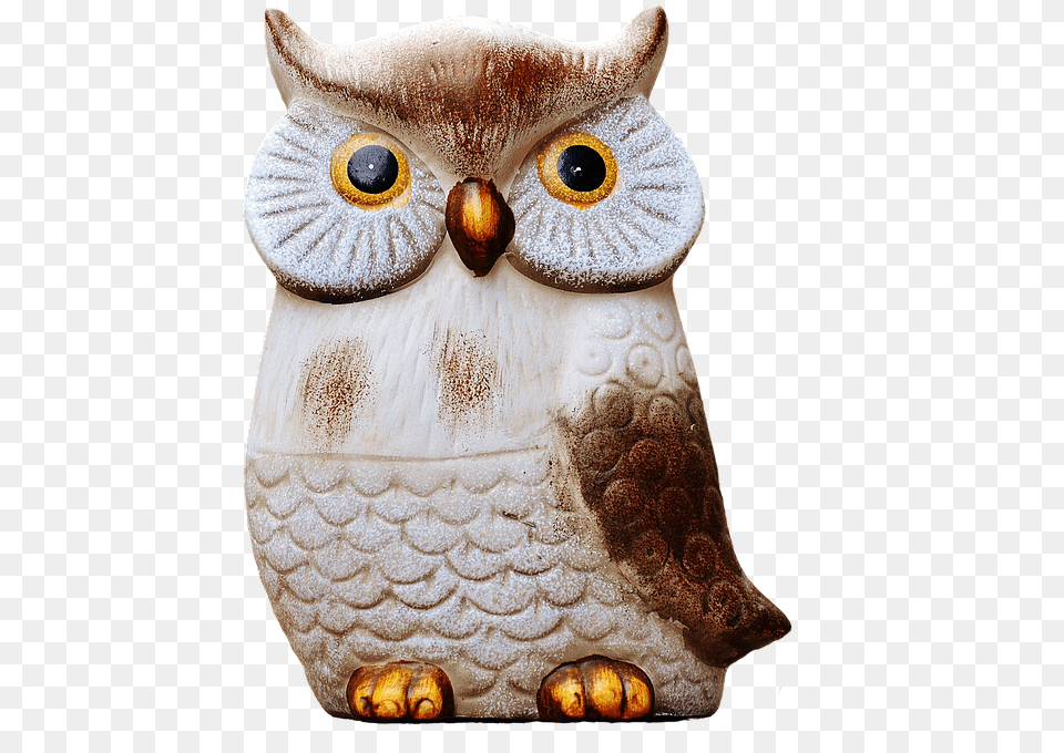 Peel N Stick Poster Of Ceramic Owl Figure Cut Out Isolated Uil Keramiek, Animal, Bird, Beak Free Png Download