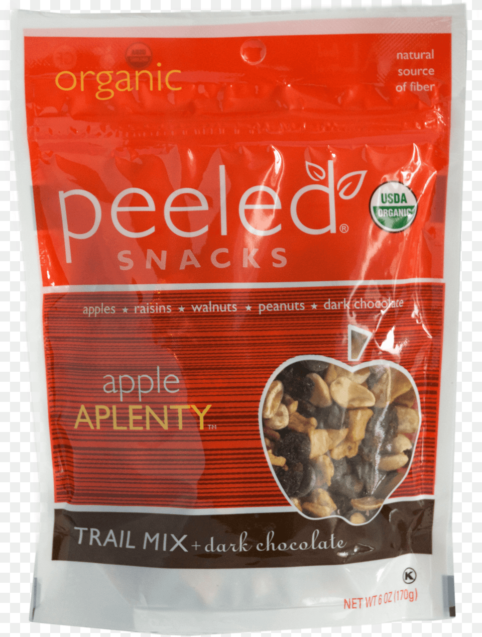 Peeled Snacks Apple Aplenty Trail Mix Package Orange, Food, Produce, Nut, Plant Png Image
